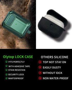 Olytop AirPods Pro Armor Case left side with clip visible
