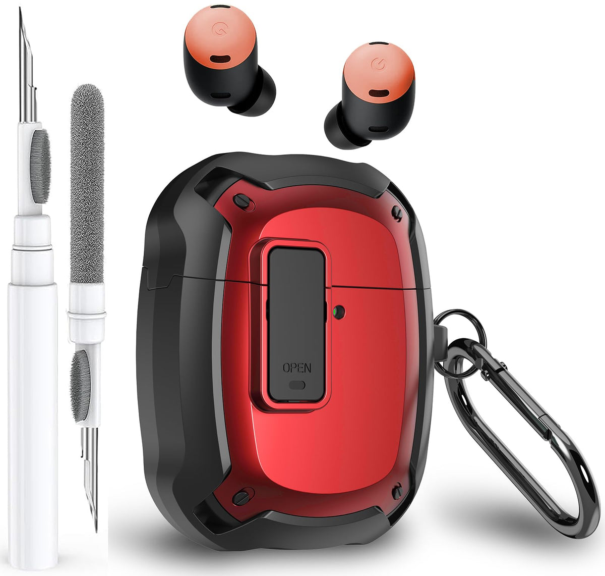 Olytop Pixel Buds Pro 2 case cover with lock protects against drops and scratches