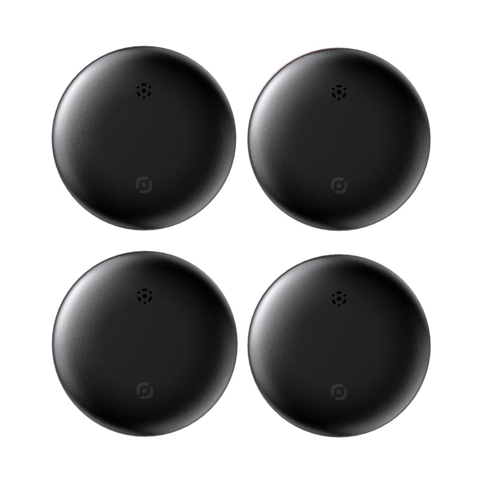 Olytra air tracker 4-pack on package front shows compact, portable design.
