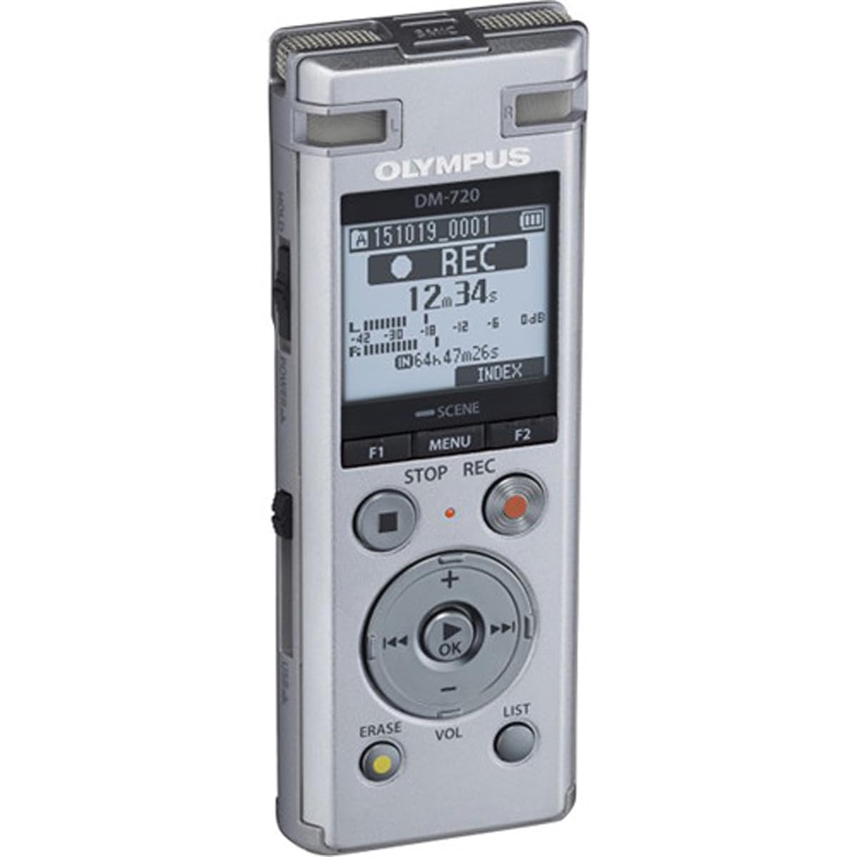 OM SYSTEM DM-720 LCD screen enables intuitive navigation and quick edits.