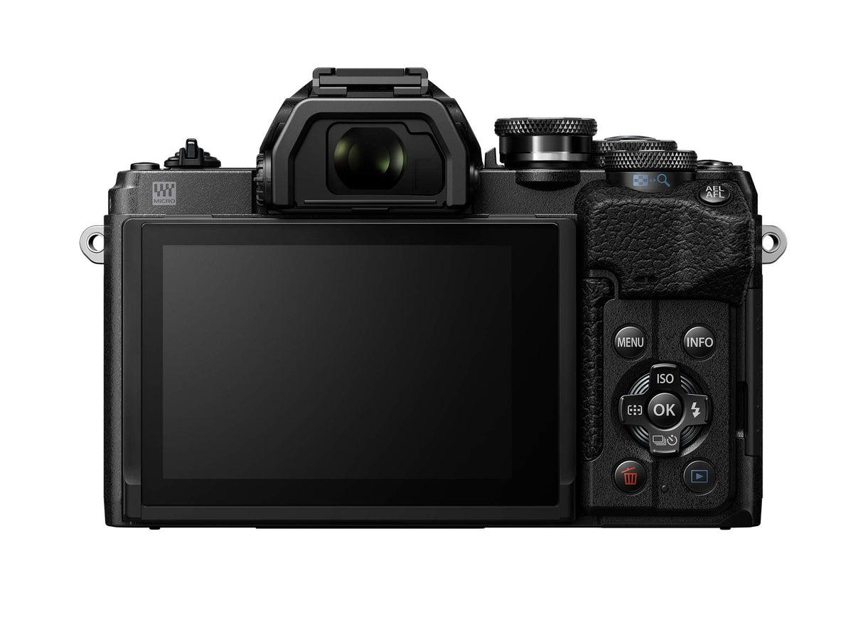 OM SYSTEM E-M10 Mark IV tilting touchscreen enables easy selfies