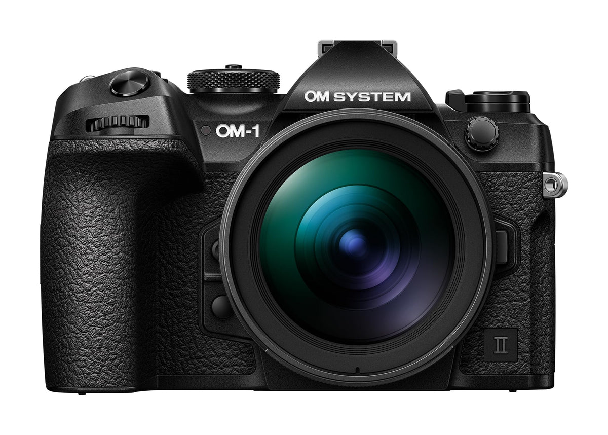 OM System OM-1 Mark II camera body side view shows rugged outdoor design.