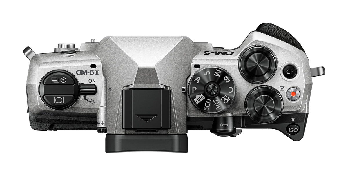 OM System OM-5 Mark II portable design for rugged hikes.