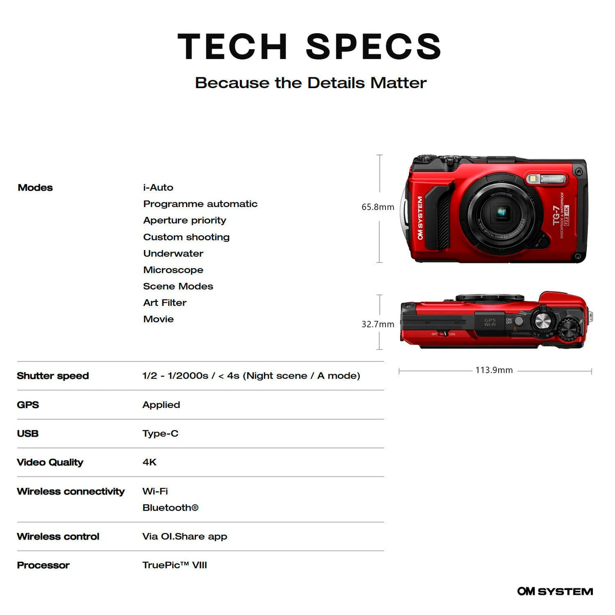 OM SYSTEM TG-7 red on rugged terrain demonstrates dust and shock resistance.
