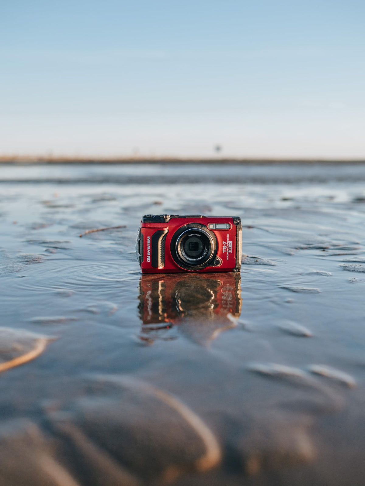 OM SYSTEM TG-7 red freezeproof design handles cold conditions to -10°C.