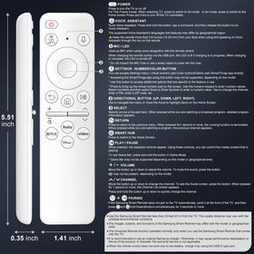 Eco-friendly rechargeable remote reduces battery waste during TV time.