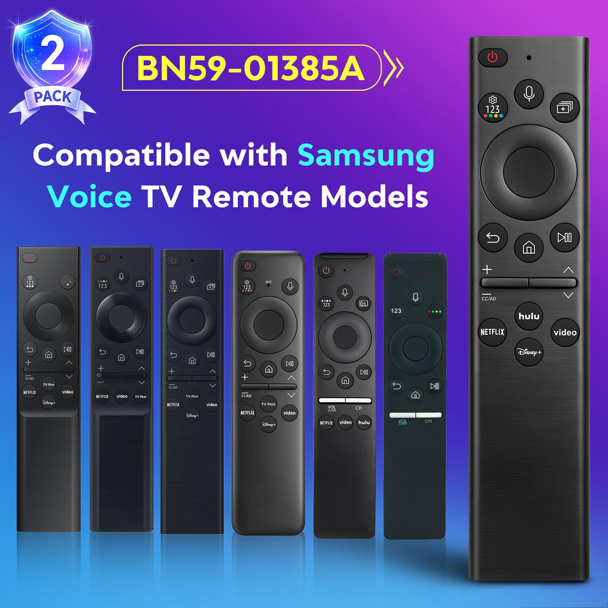 OMAIC remote closeup on buttons highlighting responsive keys and durable construction benefit