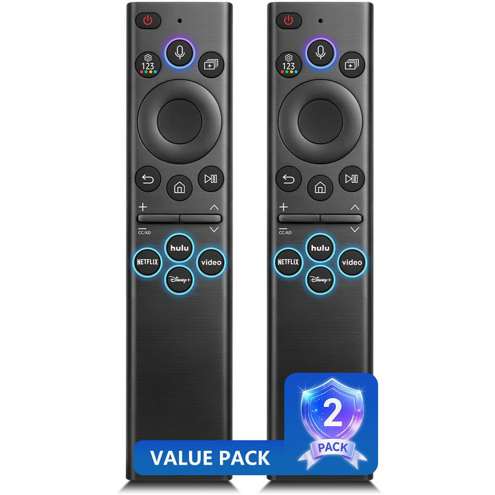 OMAIC replacement remote front view showing buttons and Samsung-compatible layout for easy control