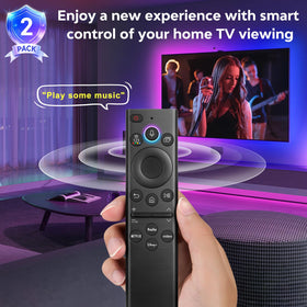 OMAIC remote paired with Samsung TV demonstrating reliable connection and smooth navigation