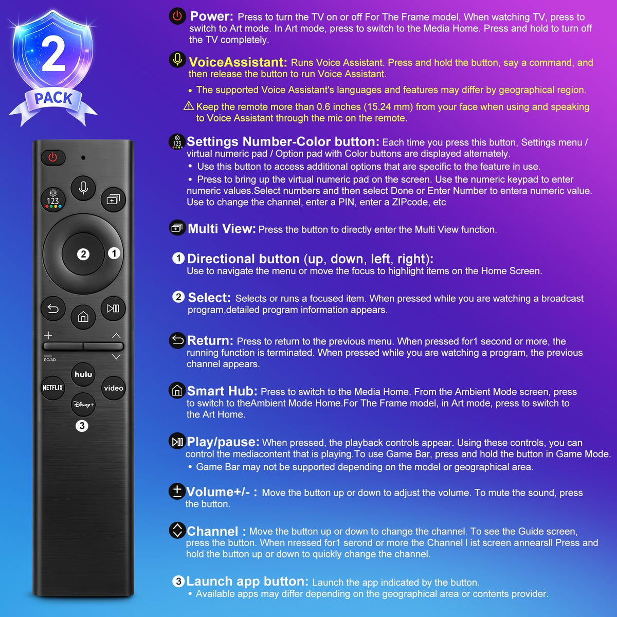 OMAIC remote slim side profile showing compact design for easy handling and storage