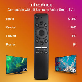 OMAIC replacement voice remote - compatibility highlight with many Samsung TV models.