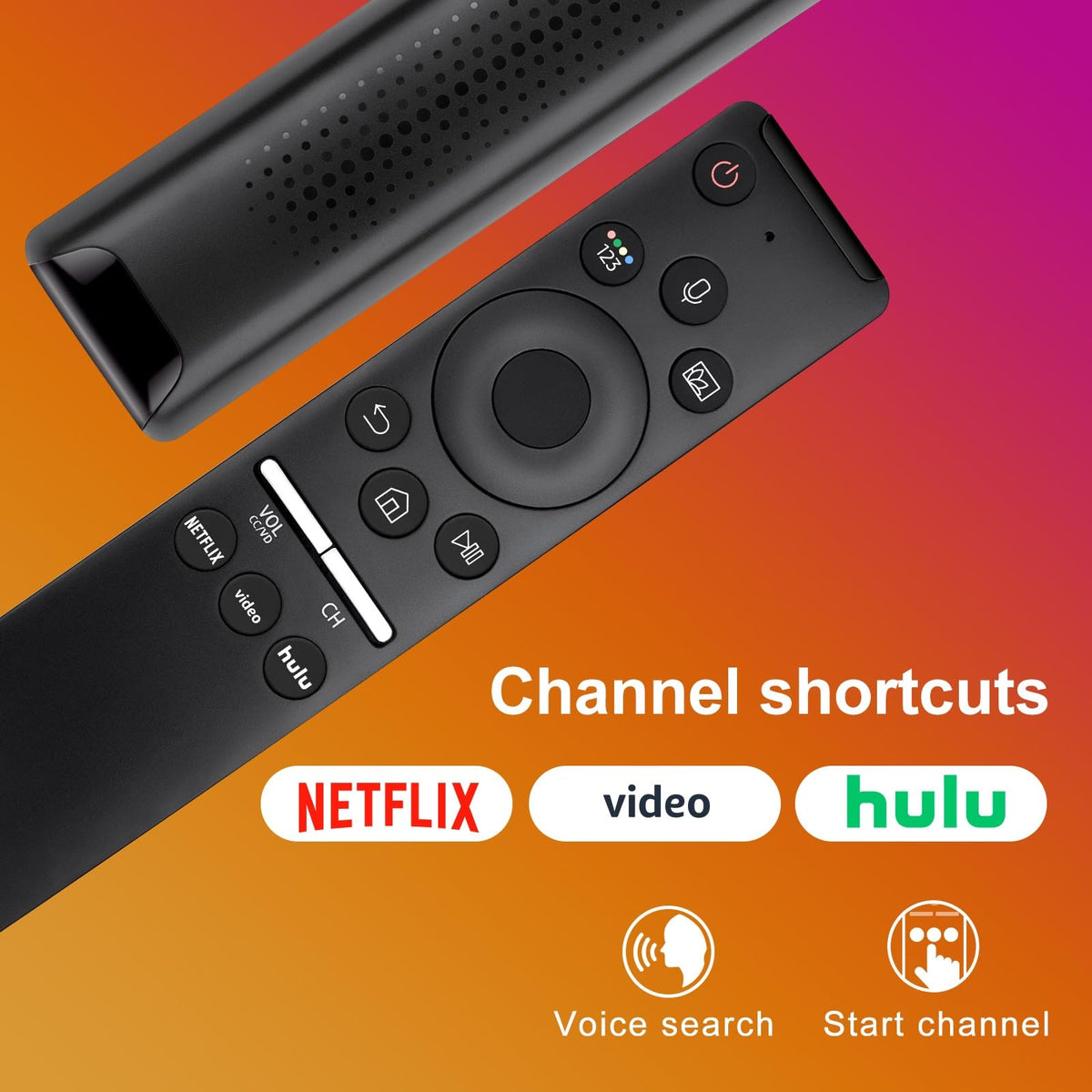 OMAIC replacement voice remote - range up to 40 feet for comfortable viewing.