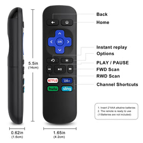 OMAIC Roku remote ergonomic grip for comfortable handling
