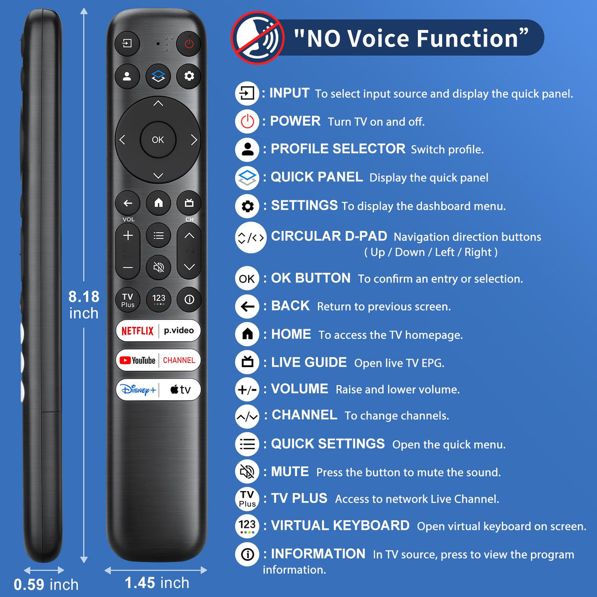 OMAIC RC813 in-use shot demonstrates control from across the living room.