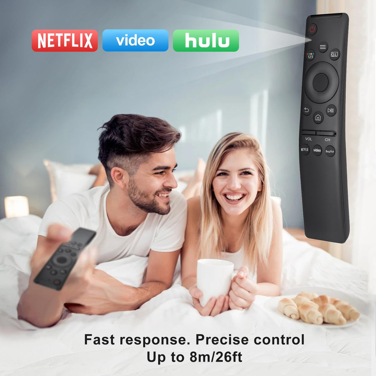 OMAIC universal remote battery compartment clearly displayed for fast setup