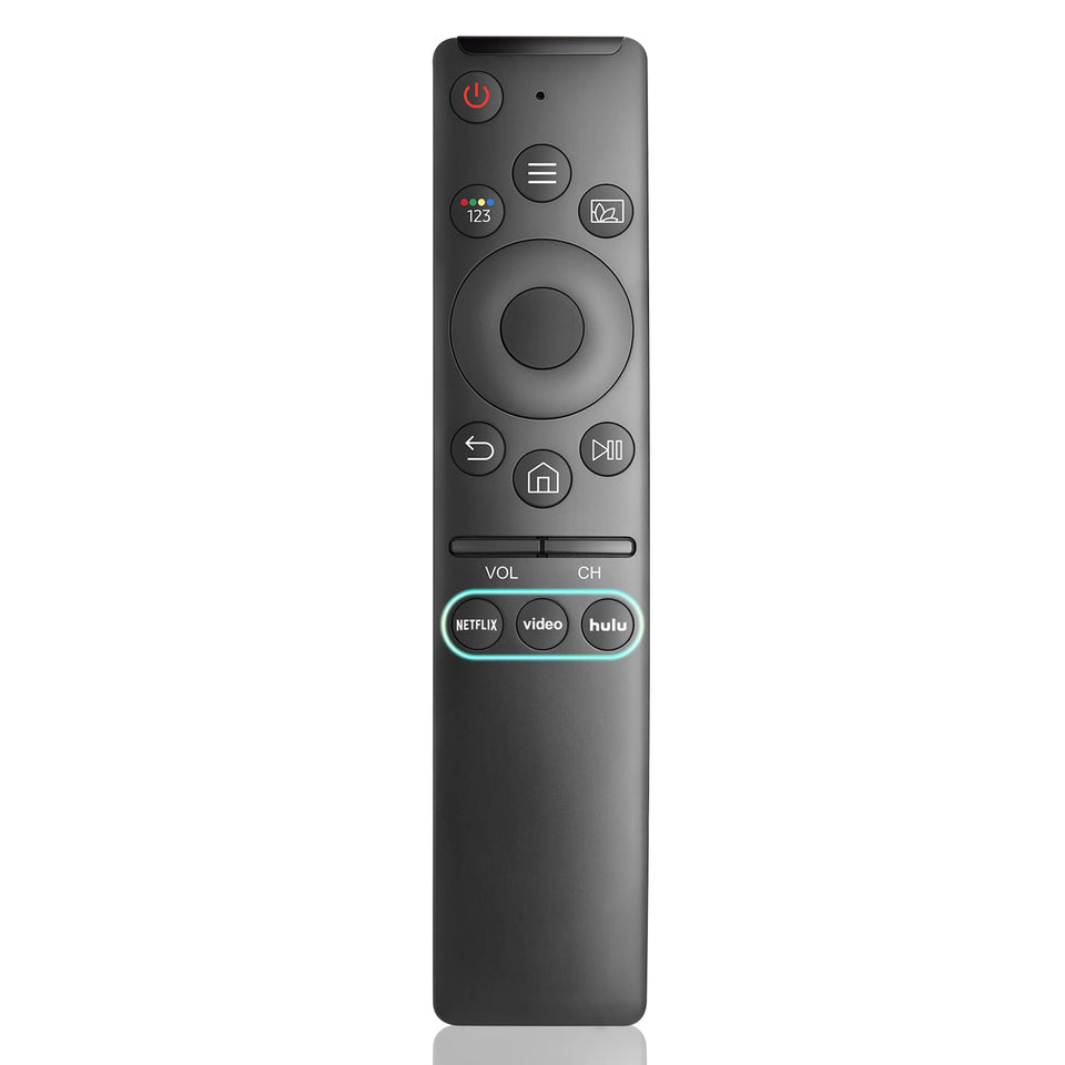 OMAIC universal remote front view with keypad and shortcut buttons for quick access