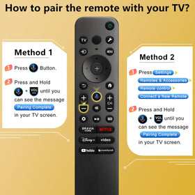 OMAIC remote six shortcuts for easier access to streaming services.