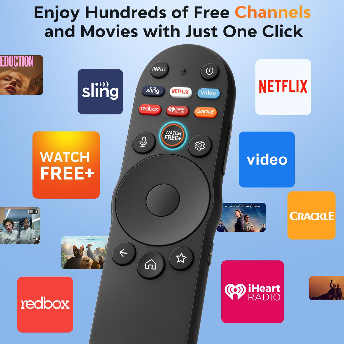 OMAIC XRT270 app-launch buttons speed up streaming access.