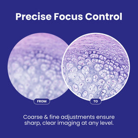 OMAX M82ES WF10X/WF20X eyepieces offer wide field views for efficient scanning.