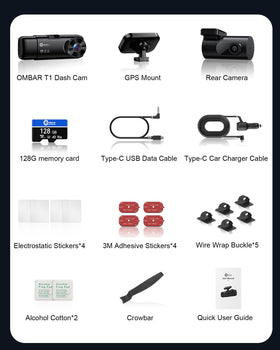 OMBAR T1 RoadRec app interface simplifies live view and playback.