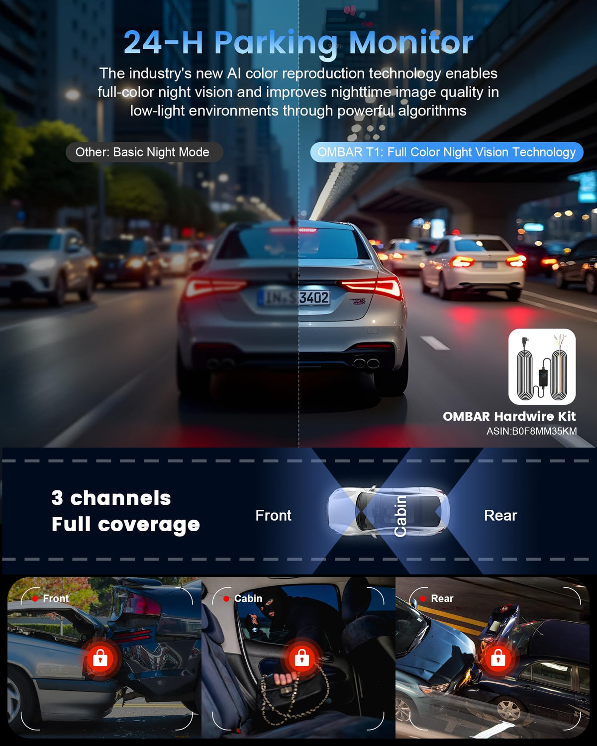 OMBAR T1 STARVIS 2 sensors deliver true color at night for easier ID.