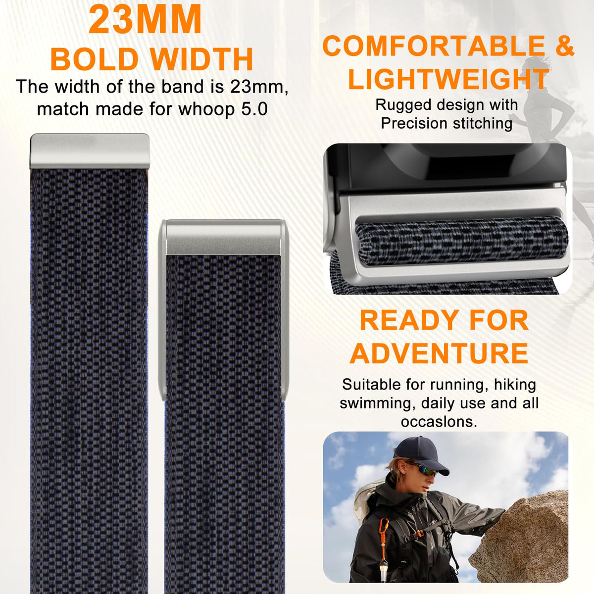 omee adjustment buckle detail showing secure fit benefit