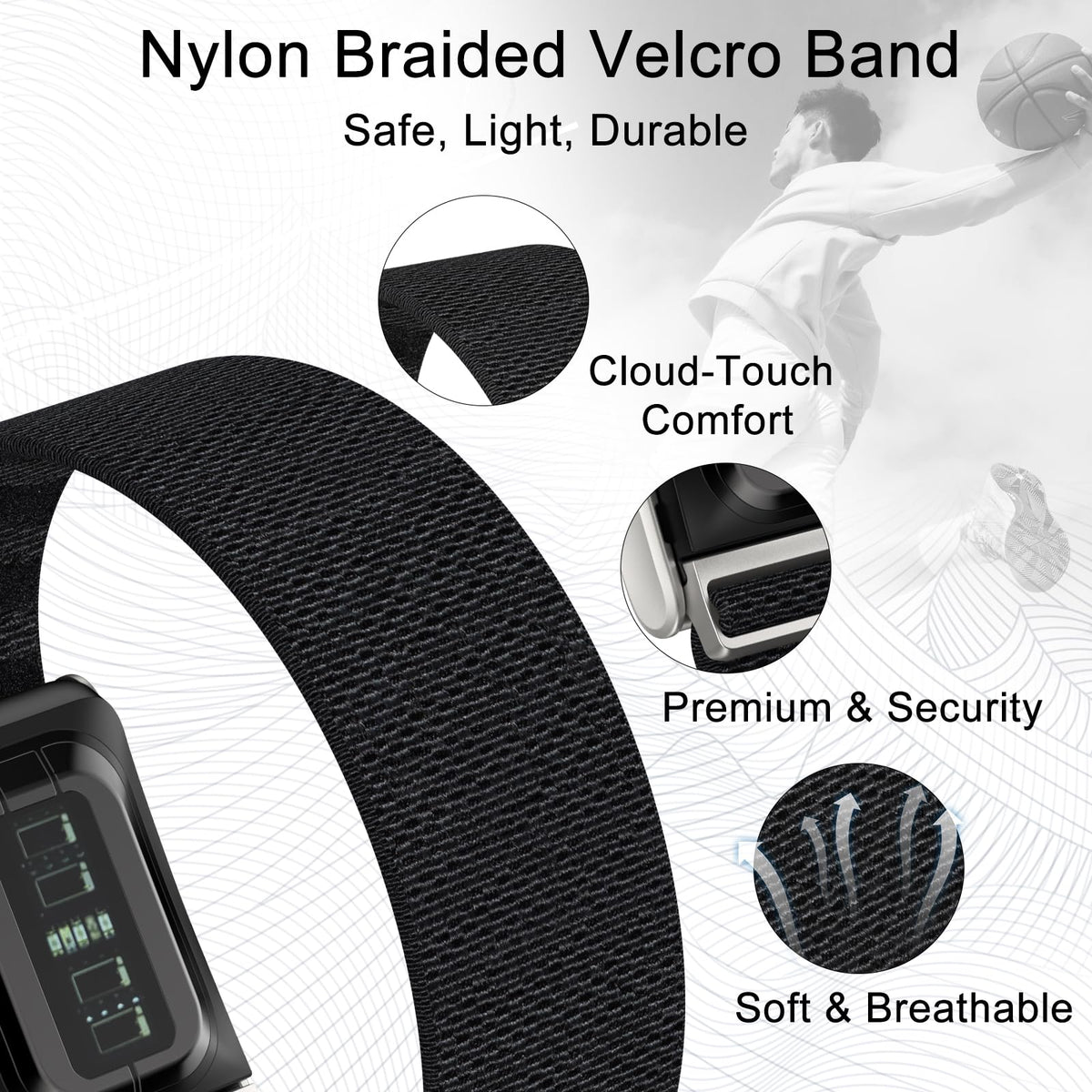 omee close-up nylon texture highlighting breathability and quick-dry comfort