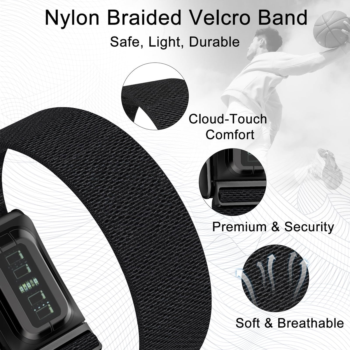 omee close-up nylon texture highlighting breathable comfortable weave