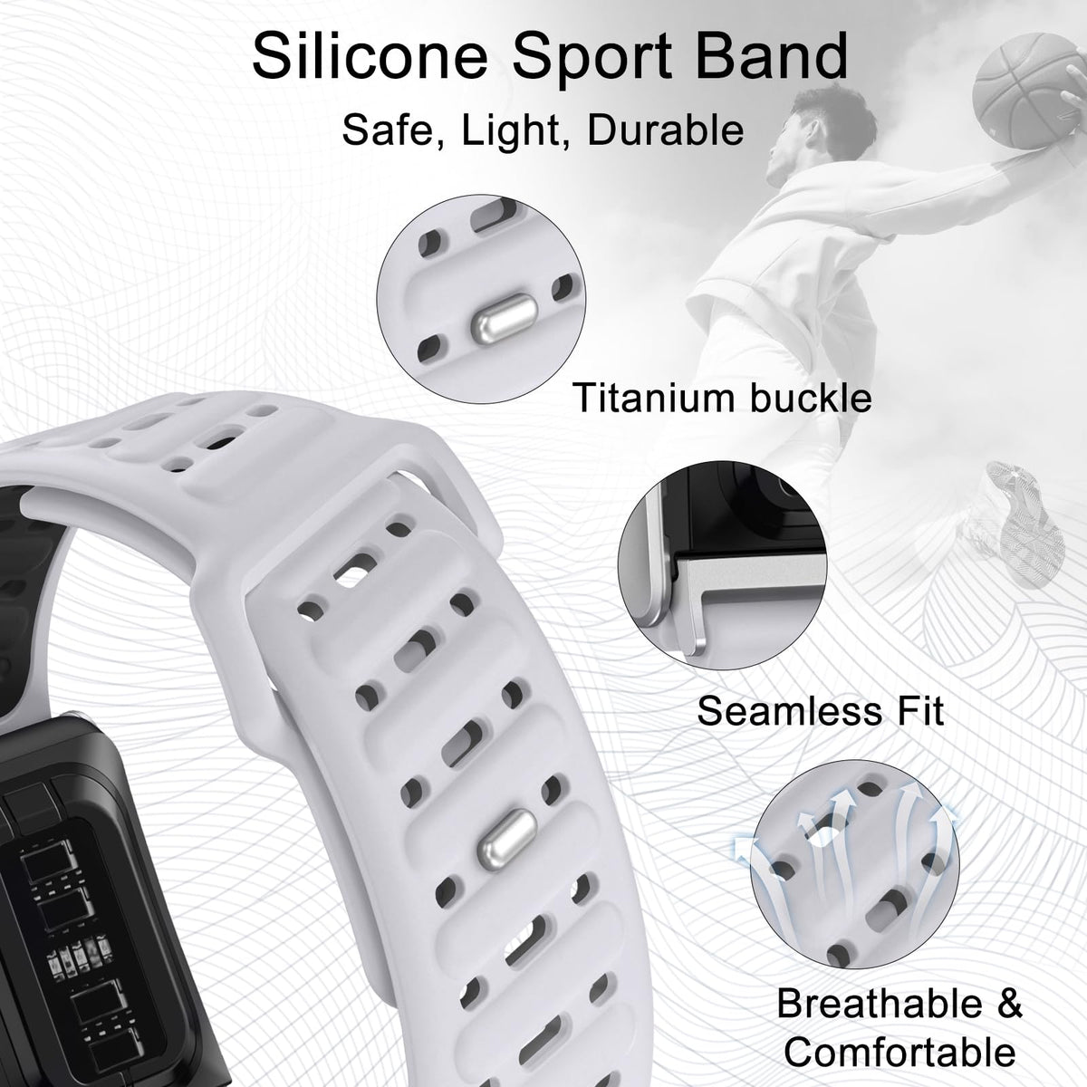 omee close-up of silicone texture, brand comfort and breathable feel