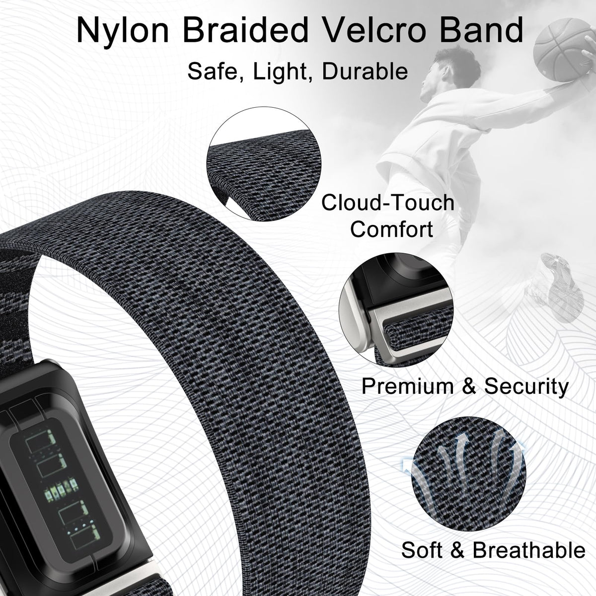 omee close-up of nylon weave highlighting breathable comfort
