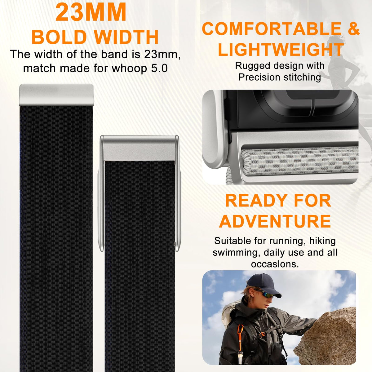 omee installed on forearm during exercise, secure fit for active use