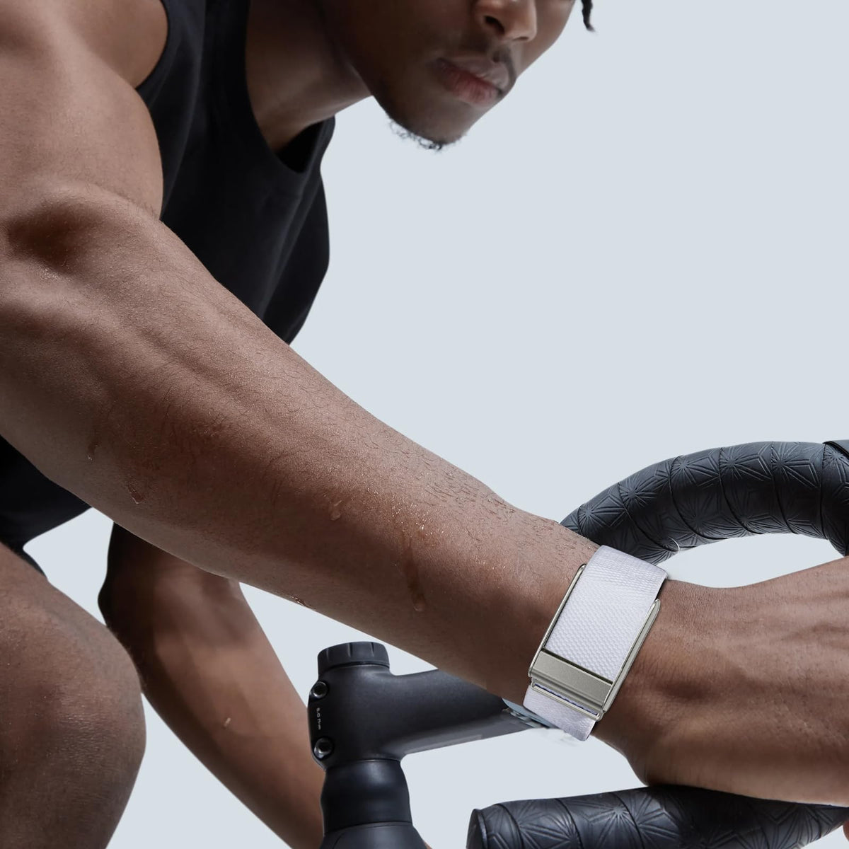 omee band worn on hiker showing durable outdoor-ready design
