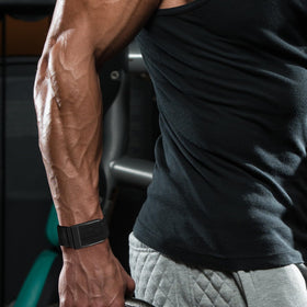 omee size comparison on wrist illustrating adjustable fit advantage