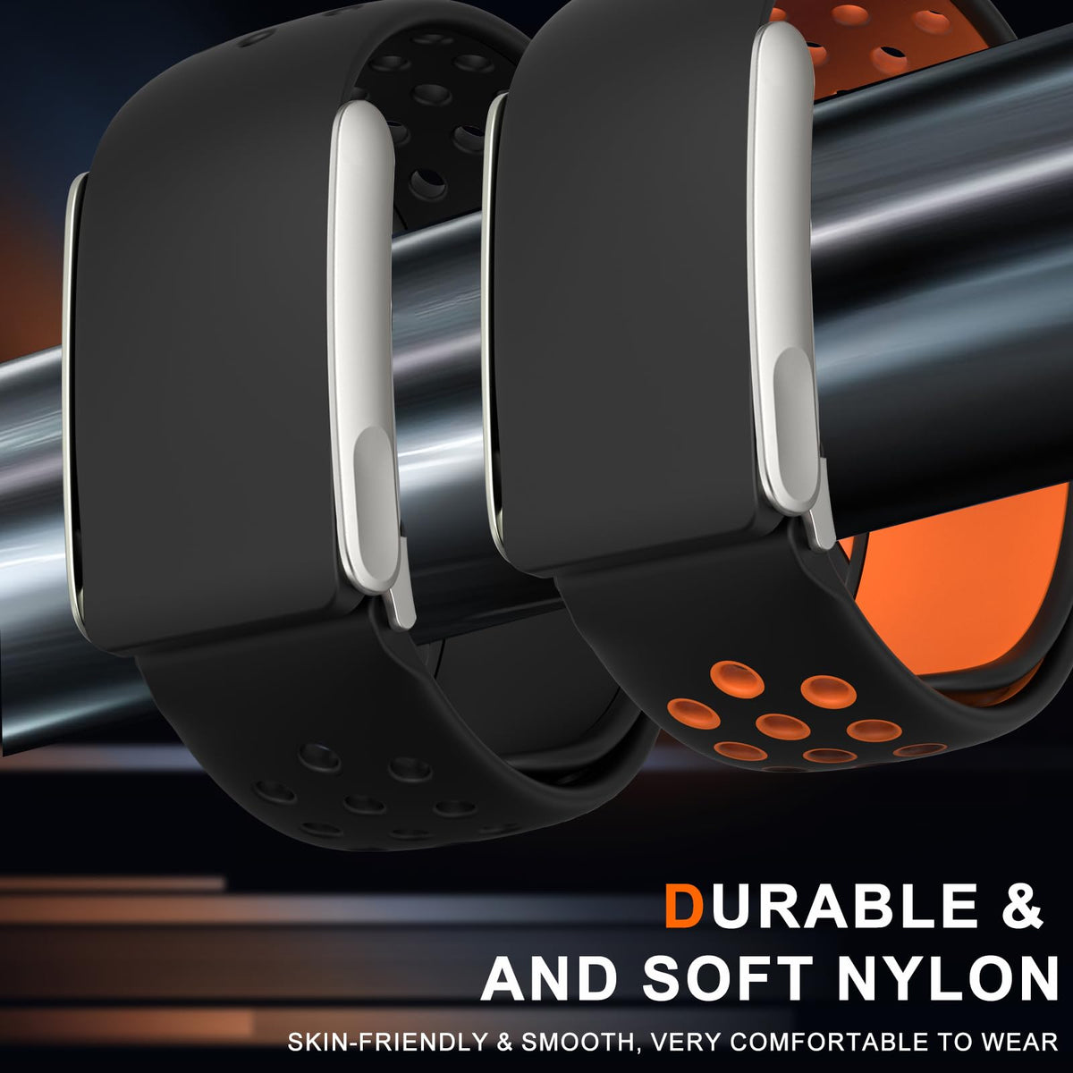 omee band beside ruler showing size range and easy adjustability