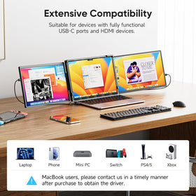 Omiodo adjustable stand provides a comfortable 90-degree rotation for ergonomic use.