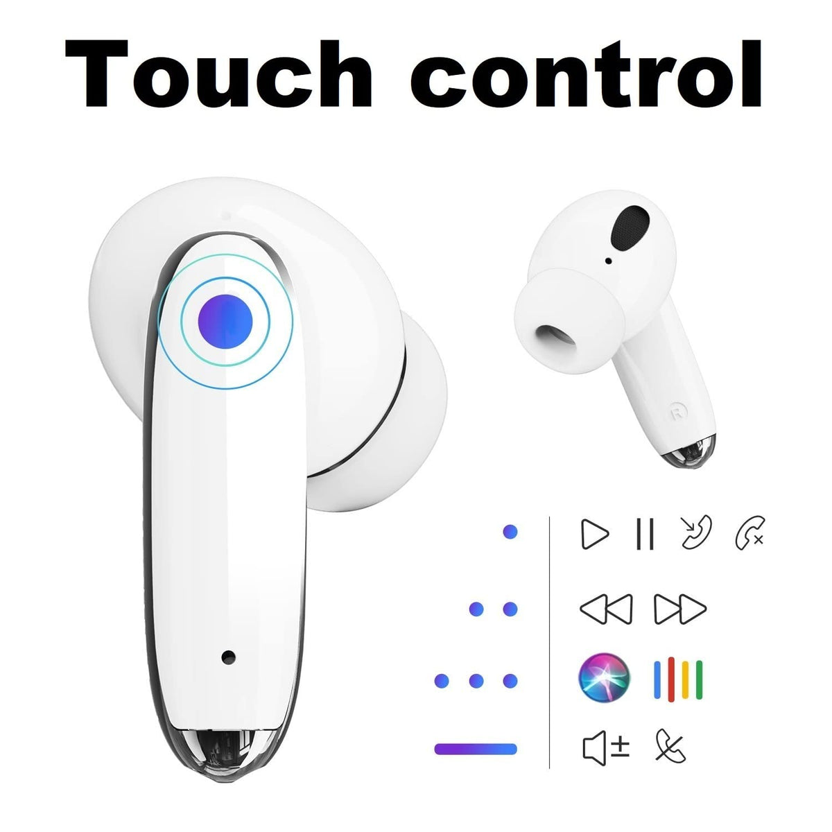 OMK wireless earbuds with noise cancelling for clearer calls in windy conditions