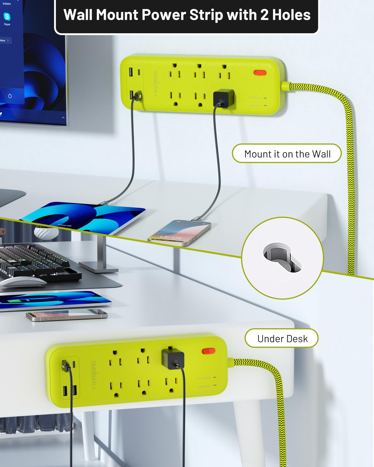 Multiple devices charging: phones, tablets, and accessories simultaneously.