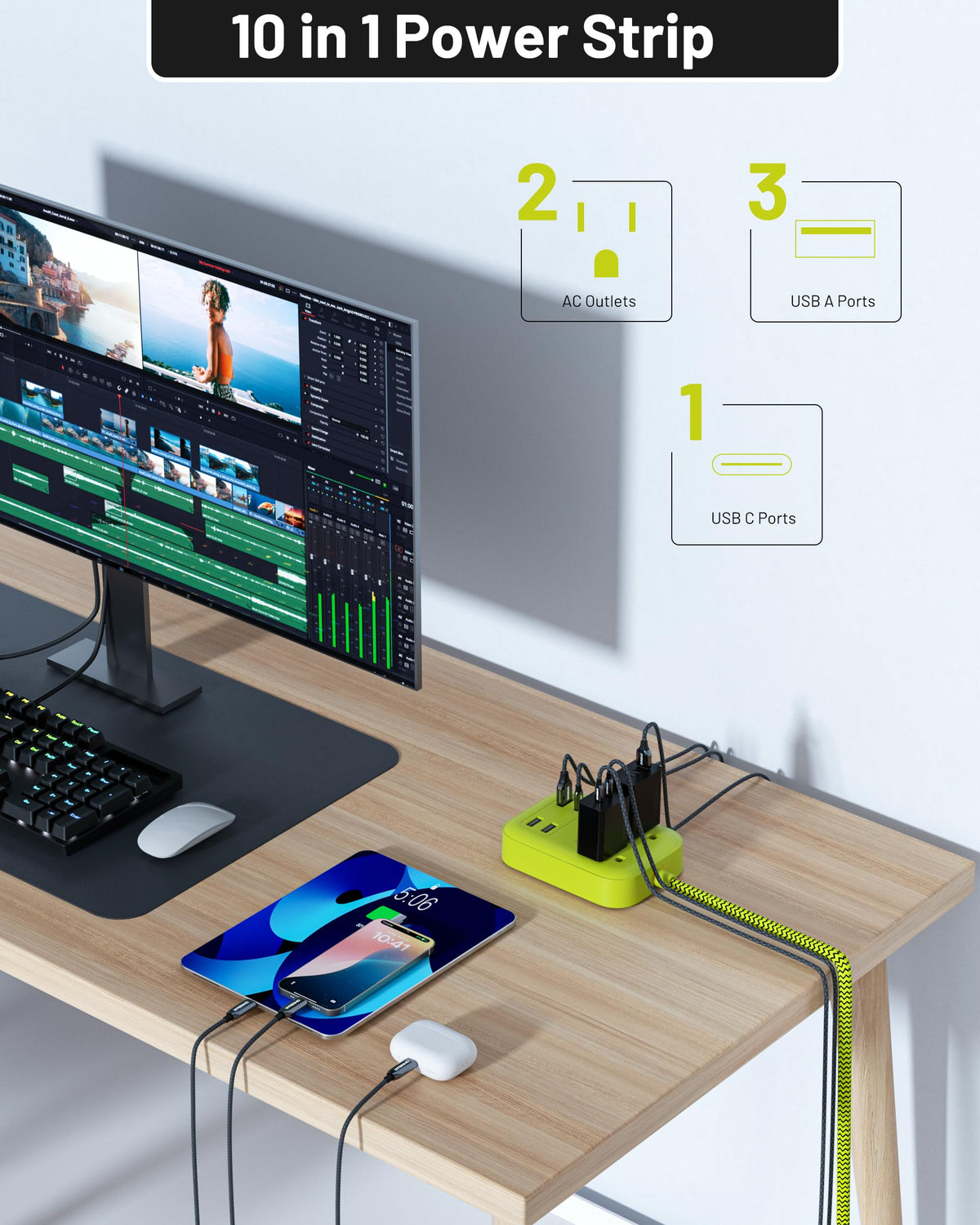 Omnibar USB-C port offering up to 5V/3A fast charging for compatible devices.