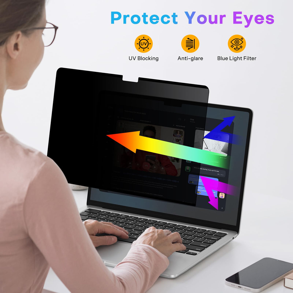 OMOTON easy install magnetic attachment on MacBook Air 13 inch.