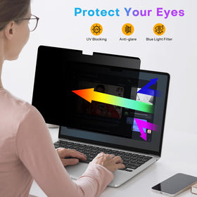 OMOTON easy install magnetic attachment on MacBook Air 13 inch.