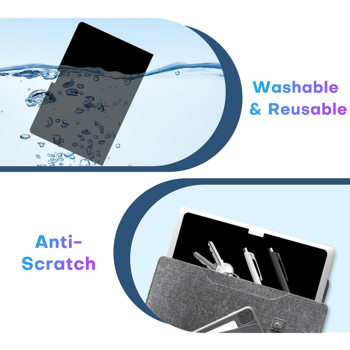 OMOTON scratch-resistant privacy protector for MacBook Air 13 inch.