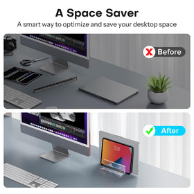 OMOTON stability with non-slip silicone pads prevents slips on desks