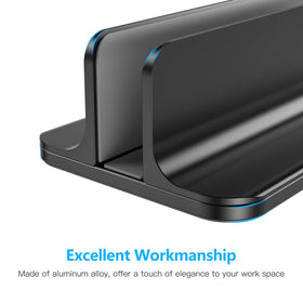 OMOTON vertical stand on a tidy desk for organized workspace