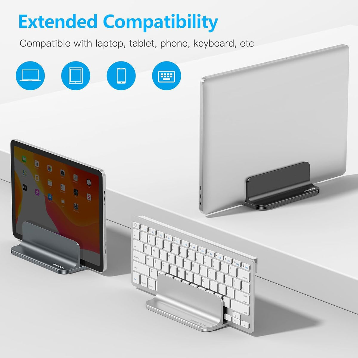 OMOTON base design provides wide stability to prevent tipping