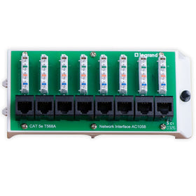 On-Q AC1058 front panel showing 8 ports and organized access for easy management