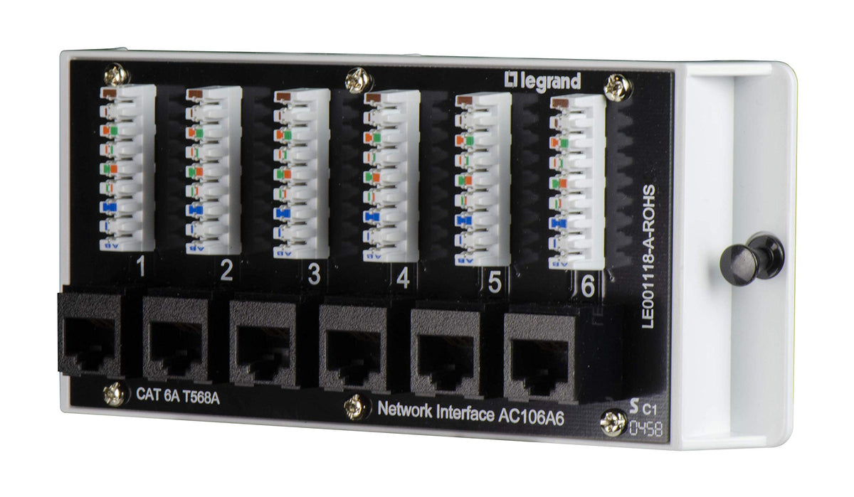On-Q AC106A6 mounted inside an On-Q enclosure demonstrating clean installation and easy access benefit