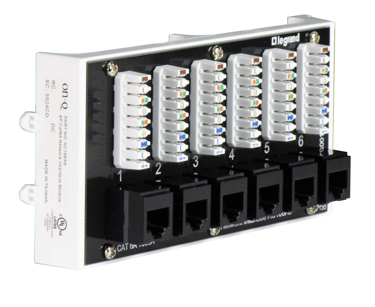 On-Q AC106A6 110-IDC punch-down terminals close-up showing durable termination support benefit