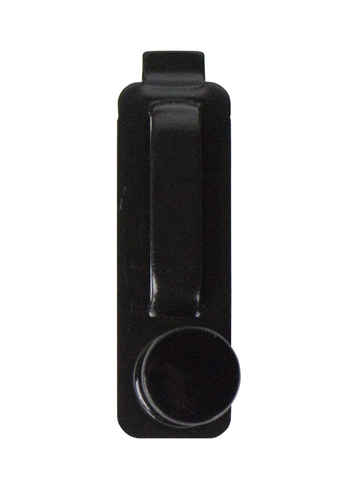 On-Q cable management clip matte black finish blends discreetly with electronics.