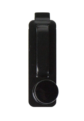 On-Q cable management clip matte black finish blends discreetly with electronics.