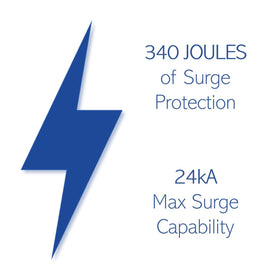 On-Q close-up of surge module components highlighting protection status feature